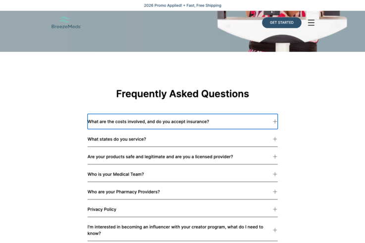 BreezeMeds homepage