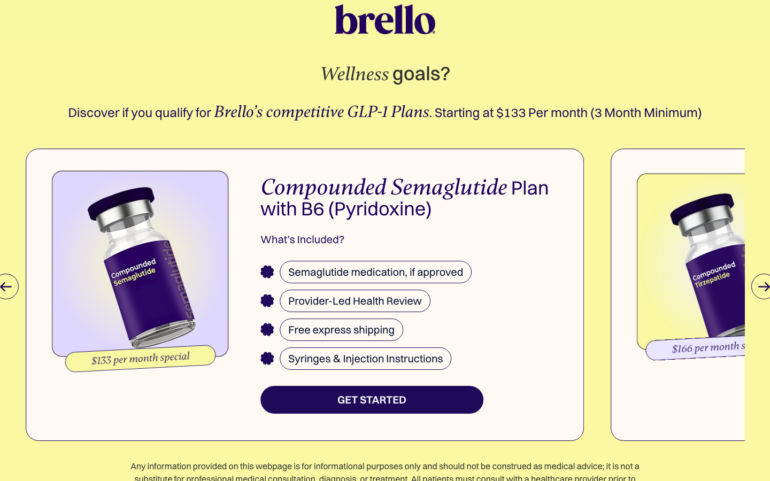 Brello Health GLP-1 weight loss program page