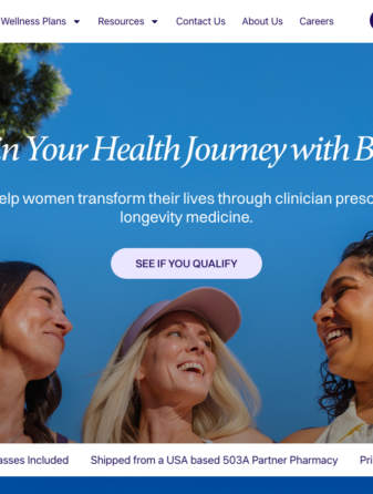 Brello Health homepage showing GLP-1 weight loss services