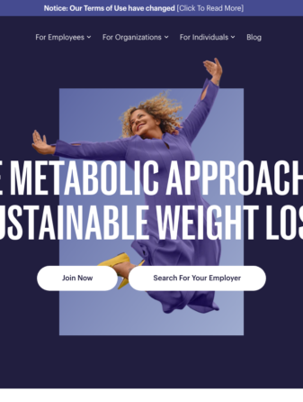 Calibrate homepage showing GLP-1 weight loss services