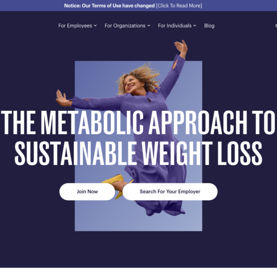 Calibrate homepage showing GLP-1 weight loss services