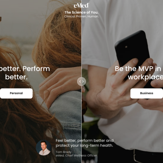 eMed homepage showing GLP-1 weight loss services