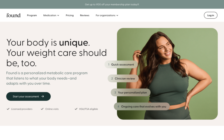 Found GLP-1 weight loss program page