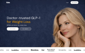 Gala GLP-1 homepage showing GLP-1 weight loss services