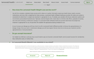 Lemonaid Health homepage showing GLP-1 weight loss services