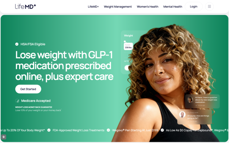 LifeMD GLP-1 weight loss program page