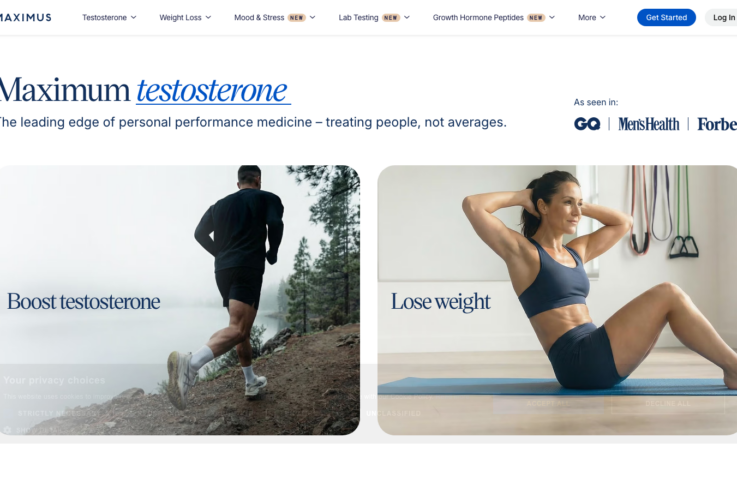Maximus website homepage screenshot