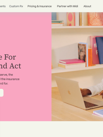 Midi Health homepage showing GLP-1 weight loss services