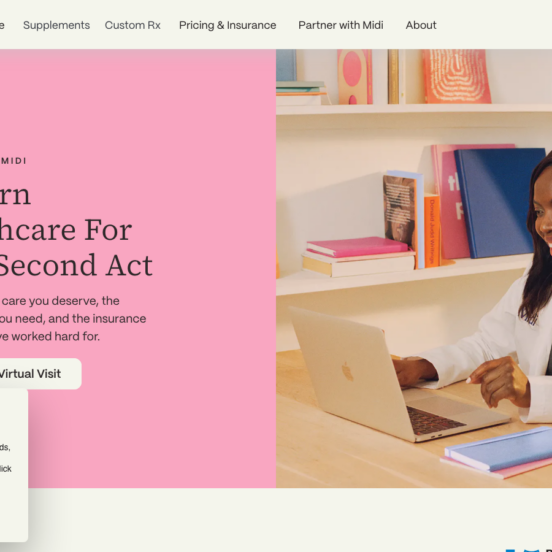 Midi Health homepage showing GLP-1 weight loss services