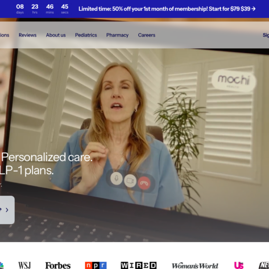 Mochi Health homepage