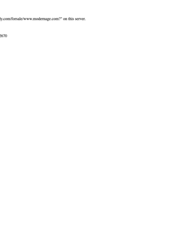Modern Age homepage
