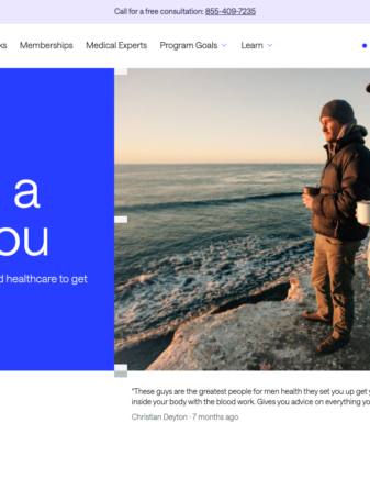 Opt Health homepage showing GLP-1 weight loss services