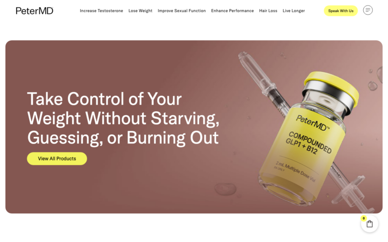 PeterMd GLP-1 weight loss program page