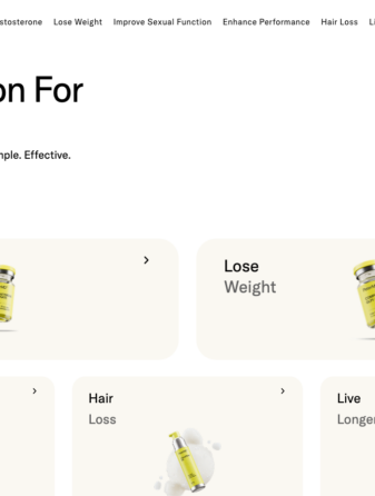 PeterMd homepage showing GLP-1 weight loss services