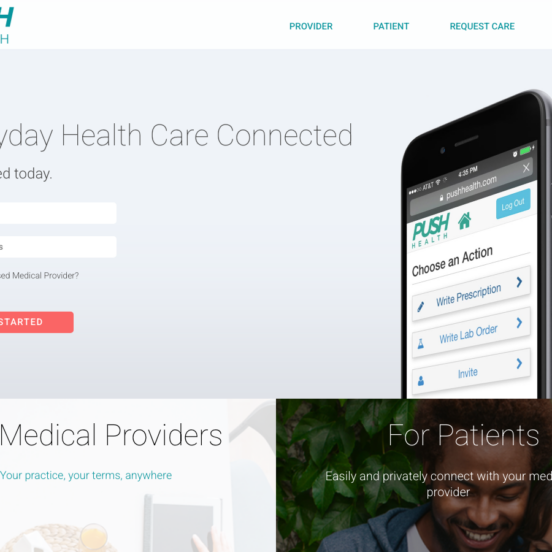 Push Health homepage showing GLP-1 weight loss services