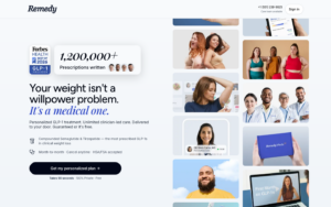 Remedy Meds homepage showing GLP-1 weight loss services
