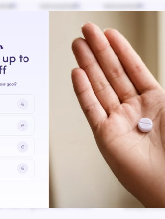 SkinnyRx homepage showing GLP-1 weight loss services