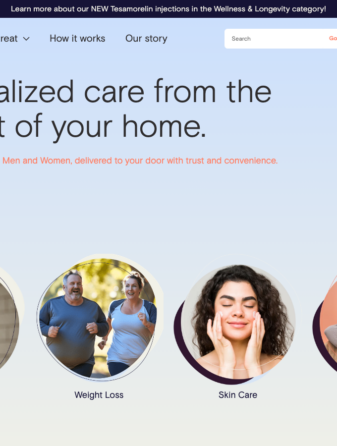 Strut Health homepage showing GLP-1 weight loss services