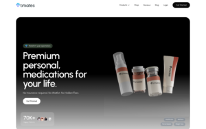 Tmates homepage showing GLP-1 weight loss services