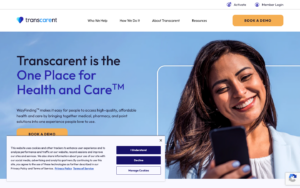Transcarent homepage showing GLP-1 weight loss services