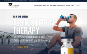 TRT Nation homepage showing GLP-1 weight loss services