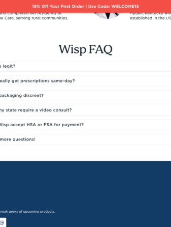 Wisp homepage