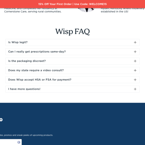 Wisp homepage