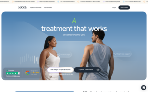 Yucca Health homepage showing GLP-1 weight loss services