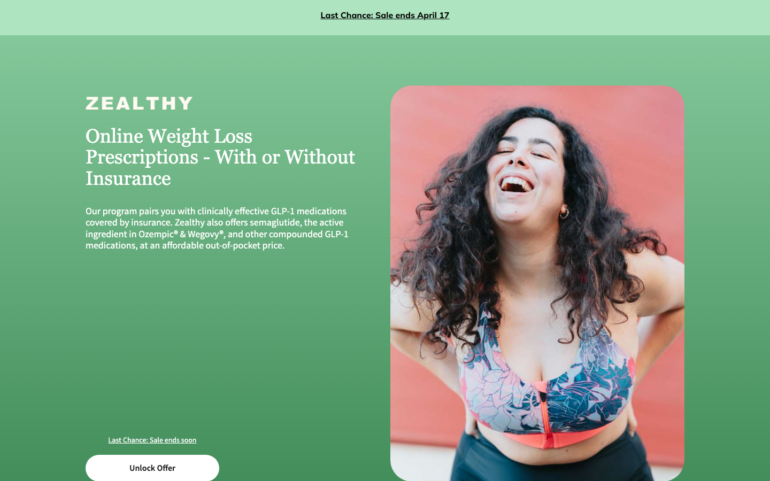 Zealthy GLP-1 weight loss program page