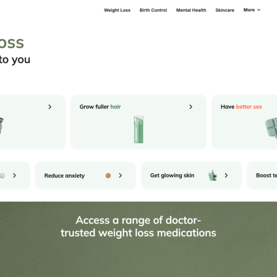 Zealthy homepage showing GLP-1 weight loss services