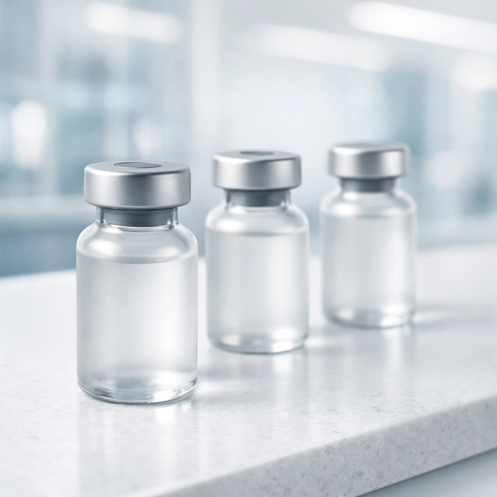 Medical vials in a clinical lab representing the evolution of modern glp 1 drugs for weight loss.